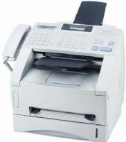 Brother FAX-4100E model IntelliFax 4100E Plain Paper Laser Fax/Copier, Monochrome Fax, Monochrome Copier, Up to 15 ppm Max Copying Speed, Up to 600 dpi Max Copying Resolution, 33.6 Kbps Max Transmission Speed, 203 x 392 dpi Fax Resolutions, Up to 500 pages Total Memory Capacity, 182 stations Broadcast Transmission (FAX4100E FAX 4100E FAX-4100E) 