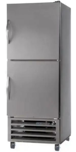 Beverage Air FB27-1HS Two Solid Doors Bottom Mounted Reach-In Freezer, Stainless Steel, 23 cu.ft. capacity, 1/2 Horsepower, Three (3) heavy duty epoxy coated wire shelves per section standard, Shelves are adjustable in 1/2