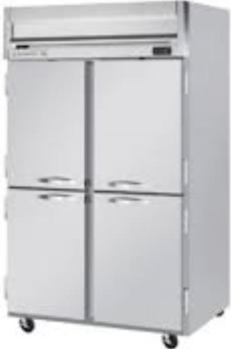 Beverage Air FB49-1HS Four Solid Doors Bottom Mounted Reach-In Freezer, Stainless Steel, 49 cu.ft. capacity, 3/4 Horsepower, Six (6) heavy duty epoxy coated wire shelves per section standard, Shelves are adjustable in 1/2