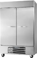 Beverage Air FB49-1S Two Solid Doors Bottom Mounted Reach-In Freezer, Stainless Steel, 49 cu.ft. capacity, 3/4 Horsepower, 60" Depth With Door Open 90°, Six (6) heavy duty epoxy coated wire shelves per section standard, Shelves are adjustable in 1/2" increments, Incandescent interior lighting; 6" heavy-duty casters included, two with brakes standard (FB491S FB49 1S FB-49-1S FB49-1-S) 