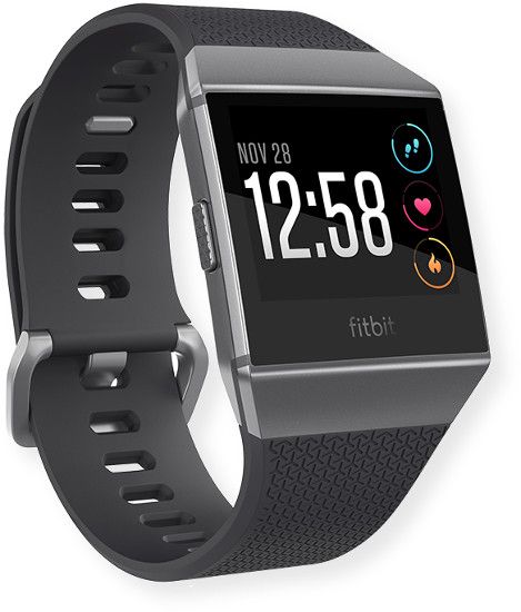 Fitbit FB503GYBK Ionic Smartwatch; Charcoal; Start dynamic personal coaching on your wrist with on-screen guidance for every move and routines; Get continuous, automatic, wrist-based heart rate; UPC 816137026024 (FB503GYBK FB-503GYBK FB503GYBK-FITBIT FB503GYBK IONIC FB503GYBK-IONIC FB503GYBK-WATCH)