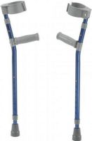 Drive Medical FC100-2GB Pediatric Forearm Crutches,Small, Knight Blue, Pair, 2'6" - 3'5" Recommended User Height, 22" Max Handle Height, 15" Min Handle Height, 120 lbs Product Weight Capacity, 3.5" Cuff Diameter, Height adjustable in 1" increments, Separately adjustable cuff height, UPC 822383901183 (FC100-2GB FC100 2GB FC1002GB) 