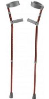 Drive Medical FC100-2GR Pediatric Forearm Crutches,Small, Castle Red, Pair, 2'6" - 3'5" Recommended User Height, 22" Max Handle Height, 15" Min Handle Height, 120 lbs Product Weight Capacity, 3.5" Cuff Diameter, Height adjustable in 1" increments, Separately adjustable cuff height, UPC 822383901176 (FC100-2GR FC100 2GR FC1002GR) 