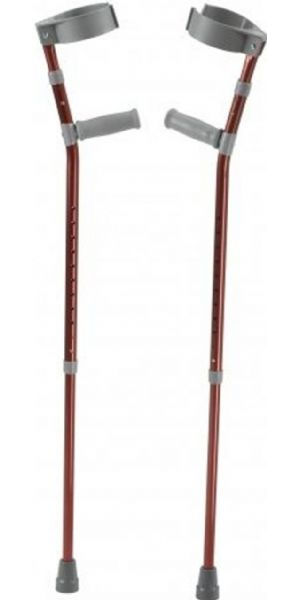 Drive Medical FC100-2GR Pediatric Forearm Crutches,Small, Castle Red, Pair, 2'6