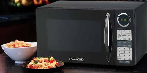 Franklin Chef FC101B Mid-sized Touch Pad Countertop Microwave, Black Onyx, 1.0 cubic ft. capacity, 900 watts of total cooking power, 10 variable power levels, 6 electronic controls for one-touch cooking, Rotating glass turntable, Digital display, Child-safety lock, Programmable defrost setting, Dimensions 19.09 x 13.89 x 11.30, Weight 27.80 lbs, UPC 858445003175 (FC-101B FC 101B FC101 FC101BN)