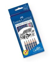 Faber-Castell FC114000 Graphite Sketch Set; A perfect graphite drawing set of six graphite pencils: 2H, HB, B, 2B, 4B, and 6B; Also includes metal sharpener and dust-free eraser; Contents subject to change; Shipping Weight 0.3 lb; Shipping Dimensions 9.00 x 3.8 x 0.9 in; UPC 092633800317 (FABERCASTELLFC114000 FABERCASTELL-FC114000 FABERCASTELL/FC114000 ARTWORK SKETCHING) 