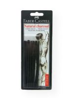 Faber-Castell FC129298 Natural Willow Charcoal Stick 12-Pack; Natural willow charcoal sticks have a slightly bluish color and can be wiped at will; 5-8mm, 12-pack; Shipping Weight 0.25 lb; Shipping Dimensions 9.25 x 3.5 x 0.63 in; UPC 400540128298 (FABERCASTELLFC129298 FABERCASTELL-FC129298 FABERCASTELL/FC129298 ARTWORK) 