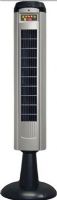 Soleus Air FC1-38R-21 Tower Fan with Remote Control, 38" Slim design tower fan, 3 Speeds, 3 Wind modes - standard, natural, work/sleep, Built-in ionizer, 12-Hour shutoff timer, 120 volts, 50 watts, 4.2 amps, 60 HzFrequency, Multicolor display, Remote control with storage, UPC 647568662969 (FC1-38R-21 FC138R21 FC1 38R 21) 