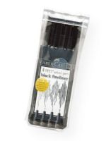 Faber-Castell FC167115 PITT Artist 4-Pen Set Black; Suitable for sketches, studies, and ink drawings, the PITT artist pen has a long life and is easy to use; The drawing ink is extremely fade-resistant and waterproof; Set includes four black pens in sizes XS, S, F, M; Contents subject to change; Shipping Weight 0.14 lb; Shipping Dimensions 5.75 x 0.5 x 2.75 in; EAN 4005401671152 (FABERCASTELLFC167115 FABERCASTELL-FC167115 PITT-FC167115 FC167115  ARTWORK SKETCHING) 