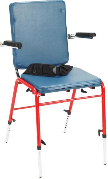 Drive Medical FC 2000N First Class School Chair, Small; Height and depth adjustable solid seat with a 15 degree anterior or posterior tilt; Armrests provide lateral limitations as well as a stable resting surface for arms; Flip-up armrests provide easy transfers and they are height adjustable; The tray accessory mounts onto the armrest; UPC 822383531311 (DRIVEMEDICALFC2000N DRIVEMEDICAL FC2000N SCHOOL SHAIR SMALL)