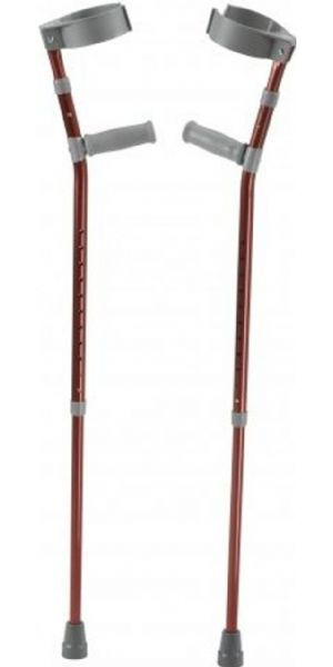 Drive Medical FC200-2GR Pediatric Forearm Crutches,Medium, Castle Red, Pair, 3'2