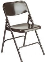 Office Star FC23-1 Metal Folding Chairs, All metal tubular frame, Double hinged, 15.5" W x 16" D Seat Size, 18" W x 8.25" H Back Size, Brown Color (FC231 FC23 1 FC23) 