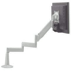 Chief FCB-110S Centris System Height-Adjustable Triple Swing Arm Desk Mount, Silver, Portrait and landscape rotation and side-to-side pivot, Built-in Cable Management For a clean installation, Self-Adjusting Centris Tilt (FCB 110S  FCB110S  FCB-110-S  FCB-110SILVER  FCB110SILVER  FCB-110 FCB110)