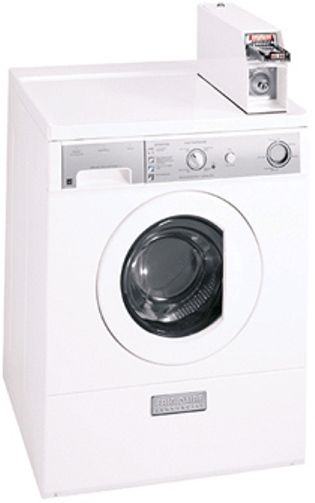 Frigidaire FCCW3000FS Commercial Front Load Washer, 27 wide, 3.1 cu.ft, 4 Wash Cycles, 2 wash/spin combinations, White, ADA compliant, Factory-Installed coin chute, Coin box with lock, Replaced FCCW3000ES FCCW3000DS FCCW3000CS FCCW3000BS FCCW3000AS (FCCW3000F FCCW3000 FCC-W3000FS FCCW-3000FS)