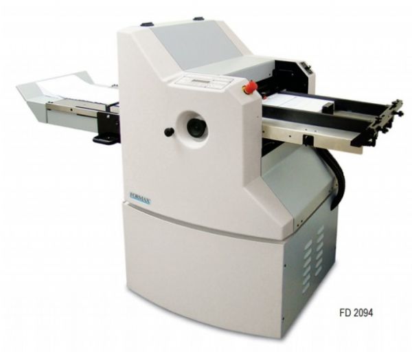 Formax FD2094 AutoSeal FD 2049 Production Pressure Sealer; Bottom Air Feed (FD 2094): Allows for continual loading of forms; Variable Speed: Up to 28,000 sheets per hour;Automatic Settings: Six pre-programmed folds and three custom folds can be saved for automatic set-up;20 Form Capability: Flexibility to process forms up to 20 in length; Weight 950 Lbs (FD2094 FD 2094)