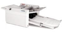 Formax FD 320 Tabletop Folder; Pre-Marked for Three Popular Folds: Letter, Accordion and Half Fold in 11”, 14” and 17” lengths; Extended Outfeed Conveyor: Allows for neat and sequential stacking of folded documents;Drop-in Feed System: No fanning of paper required. Simply square the paper and load it in the feed tray; Three-Tire Friction Feed System: Accurately pulls paper into the folder; Weight 55 Lbs (FD320 FD 320) 