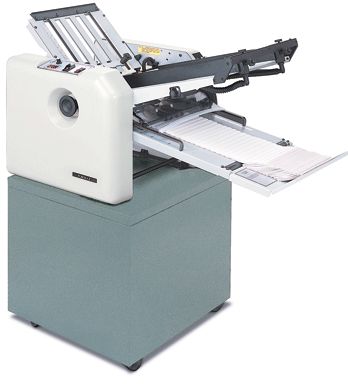 Formax FD 390 Air-Feed Document Folder; Bottom Air Feed: Allows for continuous loading of forms; User-friendly Control Panel: Clearly marked and conveniently located; Multiple Air Adjustments: Allows for feeding consistency on varying applications; 5-digit Counter: Keeps an accurate count of all folded documents; Adjustable Paper Fold Length: Folds documents from 3 x 5 to 14 x 20; Variable Speed: Folds up to 35,000 forms per hour (FD390 FD 390)