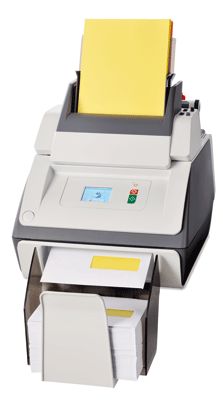 Formax FD 6102 Inserter; Two fully-automatic sheet feeders; One automatic insert/BRE feeder; Fully automatic adjustments; Fifteen programmable fold applications; User friendly color touchscreen display with step-by-step setup guides; Clamshell design for easy access to paper path; Folds and inserts documents up to 14 in length; Double document detection; Weight 82 Lbs (FD6102 FD 6102)