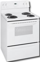 Frigidaire FEF326FS Freestanding Electric Range, 30"- White Color, Upswept cooktop and porcelain drip bowls contain spills and wipe down for easy cleaning, Two 6" and two 8" coil elements deliver quick and consistent heat, 4.1 cu. ft. oven with 2 oven racks, Vari-Broil feature (FEF 326FS FEF-326FS)  