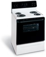 Frigidaire FEF352FW Freestanding Electric Range, 30", Self-Cleaning Oven, SmoothTouch Backguard Design: White with Black Door, 5.3 Cu. Ft. Self-Cleaning Oven, Chrome Burner Bowls, EasySet 200 Electronic Oven Control (FEF 352FW FEF-352FW FEF352F) 