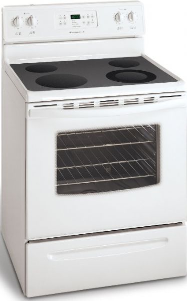 Frigidaire FEF368GS Freestanding Electric Range with 4 Radiant Elements, Ceramic Smoothtop Surface, 5.3 cu. ft. Self-Clean Oven, Electronic Oven Control and Storage Drawer, 1 9