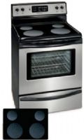 Frigidaire FEF375FC Freestanding 30-Inch Electric Range, Stainless Steel, 5.3 Cu. Ft. Self-Cleaning Oven with Advanced Bake Cooking System, Extra-Large, Clear Glass Visualite Window, UltraSoft Black Handles, Seamless Upswept Cooktop (FEF-375FC FEF375-FC FEF375F FEF375) 