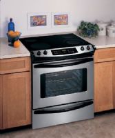 Frigidaire FES366EC Slide-in 30" Electric Range, Stainless Steel, 4.2 Cu. Ft. Electric Self-Cleaning Oven with Auto-Latch Safety Lock, Smudge-Resistant EasyCare Genuine Stainless Steel, 3,400W Bake / 2,750W Broil, UltraSoft Black Handles, 2 Oven Racks (FES-366EC FES366-EC FES366E FES366) 