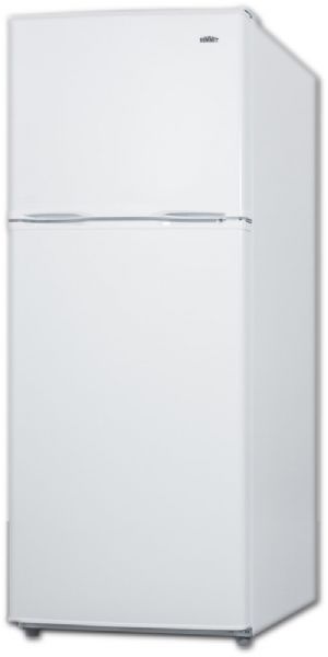 Summit FF1071W Freestanding Top Freezer Refrigerator With 9.9 cu.ft. Total Capacity, 2 Glass Shelves, Right Hinge, Crisper Drawer, Frost Free Defrost, In White, 24