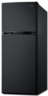 Summit FF1072B Freestanding Top Freezer Refrigerator With 9.9 cu.ft. Total Capacity, 2 Glass Shelves, Field Reversible Doors, Right Hinge, Crisper Drawer, Frost Free Defrost, CFC Free In Black, 24"; True frost-free operation saves you maintenance by preventing icy buildup; Nearly 10 cu.ft. of storage capacity in a convenient 24" width; Reversible doors allow more flexibility in placing the unit; UPC 761101050621 (SUMMITFF1072B SUMMIT FF1072B SUMMIT-FF1072B) 