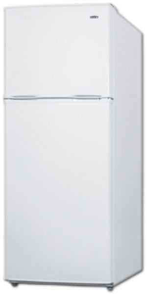 Summit FF1084W Freestanding Top Freezer Refrigerator With 9.9 cu.ft. Total Capacity, 3 Glass Shelves, Right Hinge, Crisper Drawer, Frost Free Defrost, Energy Star Certified, CFC Free In White, 24