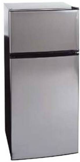Summit FF1150SS Freestanding Topmount Refrigerator, 10.3 CuFt, Black Cabinet, Fingerprint Free Stainless Steel Reversible Doors, Deluxe Interiors, Frost free operation, Reversible door, Interior light, Adjustable wire shelves, Fruit and vegetable crisper (FF-1150SS FF1150S FF1150 FF-1150 FF 1150 1150SS)