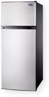 Summit FF1159SS ENERGY STAR Qualified ADA Compliant Refrigerator-freezer with Stainless Steel Doors, Black Cabinet, 10.3 cu.ft. Total Capacity, 7.9 cu.ft. Refrigerator Capacity, 2.4 cu.ft. Freezer Capacity, Reversible doors, RHD Right hand door swing, Frost-free operation, Adjustable shelves, Door shelves in both sections, Interior light, Clear crisper (FF-1159SS FF 1159SS FF1159) 