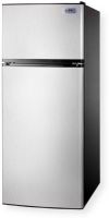 Summit FF1159SSIM ADA Compliant Refrigerator-freezer with Factory Installed Icemaker and Stainless Steel Doors, Black Cabinet, 10.3 cu.ft. Total Capacity, 7.9 cu.ft. Refrigerator Capacity, 2.4 cu.ft. Freezer Capacity, Reversible doors, RHD Right hand door swing, Frost-free operation, Adjustable shelves, Door shelves in both sections, Interior light (FF-1159SSIM FF 1159SSIM FF1159SS FF1159) 