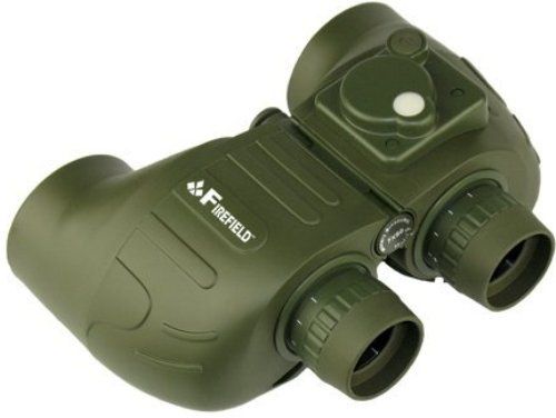 Firefield FF12001 Refurbished Sortie 7x50 Binocular, Eye relief 22.7mm, Exit pupil diameter 7.1mm, Field of view 396ft @ 100yd, Close focus 5m, Interpupillary distance 56-72mm, BaK-4 roof prism, Illuminated compass, Range estimating reticle, Wide field of view, Tripod mounting thread, Retractable eye cups, Nitrogen purged, Rubber armor construction, Waterproof & shockproof (FF-12001 FF 12001)