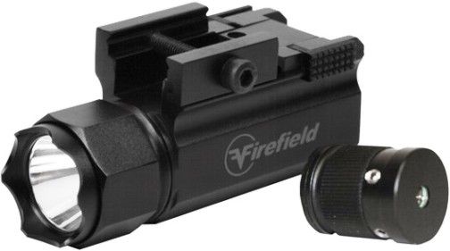 Firefield FF13042 Refurbished Interchangeable Tactical Flashlight and Green Laser Pistol Kit, Built-in mount, which affixes securely to pistols for a seamless and dynamic shooting experience, Compact, Weapons mountable, On/Off slide switch, Flashlight and Green laser attachment, Matte black finish, Long battery life, UPC 810119017314 (FF-13042 FF 13042)