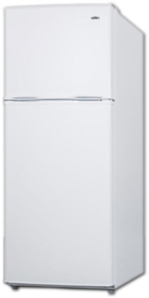 Summit FF1386W Freestanding Top Freezer Refrigerator with 11.5 cu.ft. Total Capacity, 3 Glass Shelves, Right Hinge, Crisper Drawer, Frost Free Defrost, CFC Free In White, 24