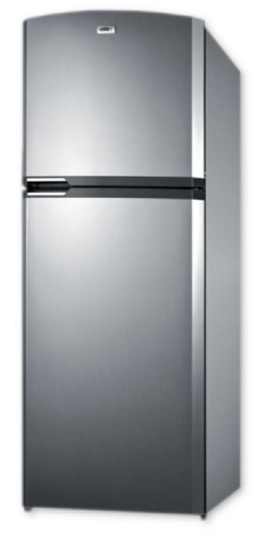 Summit FF1422SSRHIM Counter Depth Frost-Free Refrigerator-Freezer With Stainless Steel Doors, Platinum Cabinet, Icemaker, 26