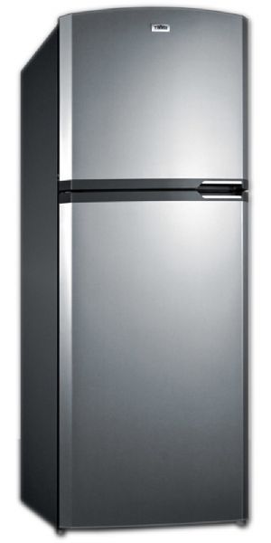 Summit FF1423SSLH Freestanding Counter Depth Top Freezer Refrigerator With 12.89 cu.ft. Total Capacity, 2 Glass Shelves, 3.92 cu.ft. Freezer Capacity, Left Hinge, Crisper Drawer, Frost Free Defrost, CFC Free In Stainless Steel, 26