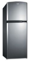 Summit FF1423SSLHIM Counter Depth Frost-Free Refrigerator-Freezer With Stainless Steel Doors, Black Cabinet, Icemaker, 26" Footprint, And Left Hand Door Swing; Frost-free operation, no-frost convenience for reduced user maintenance; Large capacity, nearly 13 cu.ft. of interior capacity inside a uniquely slim 26" footprint; UPC 761101054629 (SUMMITFF1423SSLHIM SUMMIT FF1423SSLHIM SUMMIT-FF1423SSLHIM) 