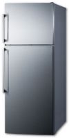 Summit FF1511SS Freestanding Counter Depth Top Freezer Refrigerator 28" With 12.6 cu. ft. Total Capacity, 4 Glass Shelves, 2.89 cu.ft. Freezer Capacity, Right Hinge, Crisper Drawer, Frost Free Defrost, Energy Star Certified, CFC Free In Stainless Steel; ENERGY STAR certified for huge savings; Full-size capacity in a unique counter depth fit; Stainless steel doors and platinum cabinet bring a professional look to small kitchens; UPC 761101049434 (SUMMITFF1511SS SUMMIT FF1511SS SUMMIT-FF1511SS) 