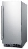 Summit FF1532BCSS All-Refrigerator For Built-In Or Freestanding Use, 15" Wide, With Stainless Steel Wrapped Exterior, Lock, And Digital Thermostat; Fully finished cabinet, allows the unit to be used freestanding; Factory installed lock, keyed security on the door; Flush back, space saving design that is easy to clean; UPC 761101048826 (SUMMITFF1532BCSS SUMMIT FF1532BCSS SUMMIT-FF1532BCSS) 