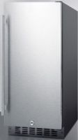 Summit FF1532BSS Auto Defrost All-Refrigerator; 3.0 Cu Ft Capacity; Just under 15" Wide; Flush Back Design; Allows Built-in or Freestanding Use under Counters; Reversible stainless steel wrapped door includes pro handle; Digital thermostat; Factory-installed lock; Matching frost-free freezer available to create a side-by-side or stackable set (FF-1532BSS FF 1532BSS FF1532B FF1532) 