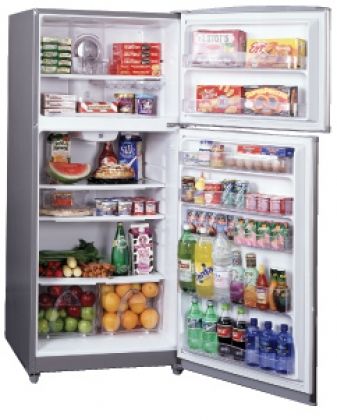 Summit FF1625SS Freestanding Top-Freezer 15.9 Cu. Ft. Refrigerator with Reversible Doors, Body color Gray, Door color Stainless steel (FF 1625SS FF-1625SS FF1625S FF1625 761101005621)
