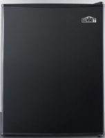 Summit FF29K Compact All Refrigerator, Black Cabinet, 2.4 cu.ft. Capacity, Reversible door, RHD Right Hand Door Swing, Automatic defrost, One piece interior liner, Includes adjustable glass shelves and door storage, Adjustable thermostat, Seamless interior liner simplifies clean-up, 24.88" Height to Hinge Cap, 34.63" Depth with door at 90°, 2 Level Legs (FF-29K FF 29K FF29) 