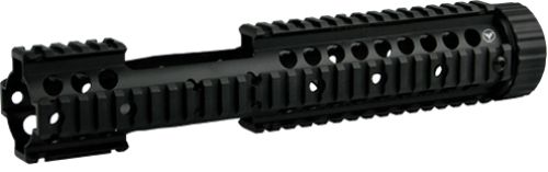 Firefield FF34006 Refurbished Carbine 12.25 Inch Floating Quad Rail with Cutout, Hard anodized aluminum construction, Mil-spec picatinny rails, Cutout design that helps provide a clear front sight, Numbered rail slots for precise optic placement, Precision machined for enhanced ruggedness, Includes Hex Wrench and Barrel Nut, Dimensions 12.25 x 2.2 x 2.3 inches, Weight 1lb (FF-34006 FF 34006)
