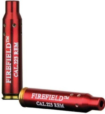 Firefield FF39001 Rem Laser .223 Bore Sight, Power less than 5 mW, Visible red laser LED, 632-650nm Laser wavelength, 15-100 yd Range for sighting, Precision sighting & zeroing tool, Accurate, heavy duty & dependable, Saves time & ammo, Compact for easy storage & handling, Lightweight aluminum construction, Batteries Included (FF-39001 FF 39001)