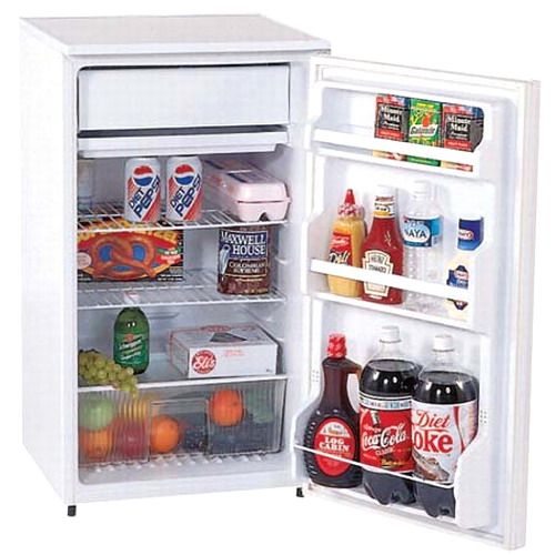 Summit FF41 Under-Counter Compact Refrigerator-Freezer with Fully Automatic Defrost, 3.6 Cu. Ft., White, Reversible door, Adjustable thermostat, 115 volt, 60 hz (FF-41 FF/41 FF4)