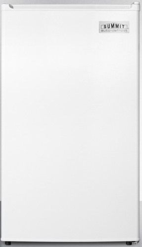 Summit FF412ES ENERGY STAR Qualified Counter Height Compact Refrigerator-Freezer, with Auto Defrost, White Cabinet, 3.6 cu.ft. Capacity, Reversible door, RHD Right Hand Door Swing, Adjustable thermostat, Crisper drawer, Adjustable shelves, Door shelves, Door storage provides ample room for large bottles, 33.25