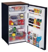 Summit FF-42, 3.6 Cu. Ft. Freestanding Undercounter Refrigerator with Freezer and Automatic Defrost, Walnut Grain, Reversible door, Adjustable wire shelves, Fruit and vegetable crisper (FF42 FF4 FF) 