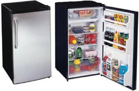 Summit FF-43SS Undercounter Compact Refrigerator, Black Body with Wrapped Stainless Steel Door, 3.6 Cu. Ft. Capacity, Full automatic defrost, Reversible door, Adjustable wire shelves, Fruit and vegetable crisper, Energy efficient design, Door storage for large bottles, Adjustable thermostat (FF43SS FF43-SS FF43)